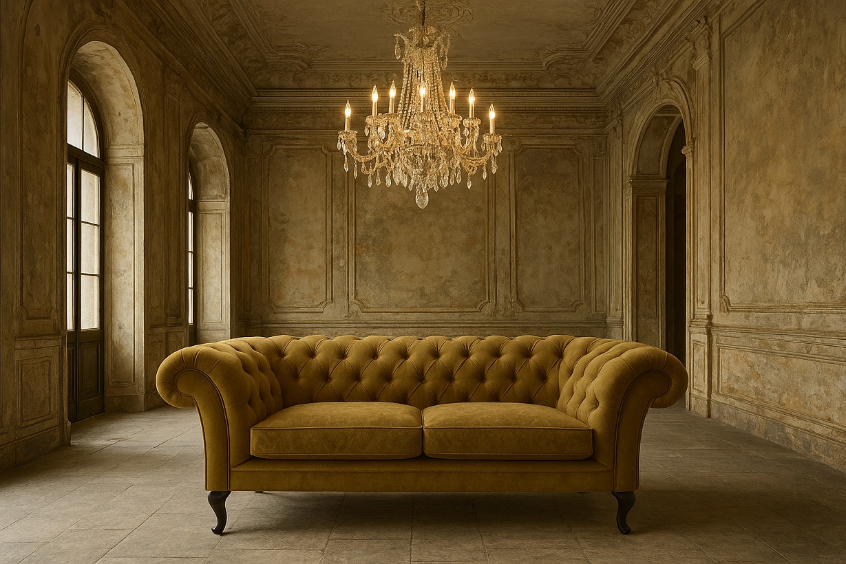 meble ludwikowskie sofa na giętych nogach diva